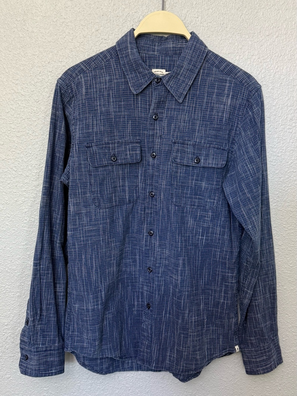 Bridge & Burn | The Bedford Long Sleeve Shirt | Blue | Small